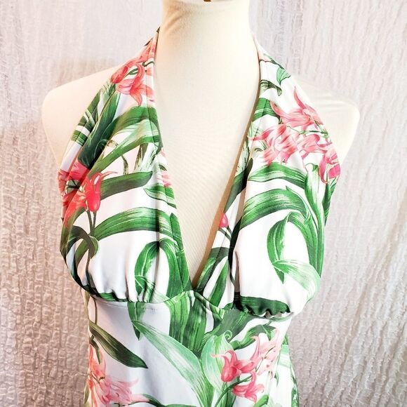 Catalina Floral Print One Piece Swimsuit Size 3X (22W/24W) - Picture 6 of 9